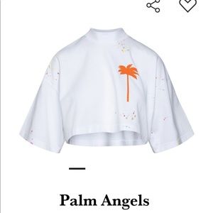 Palm Angels logo-print Cropped T-Shirt